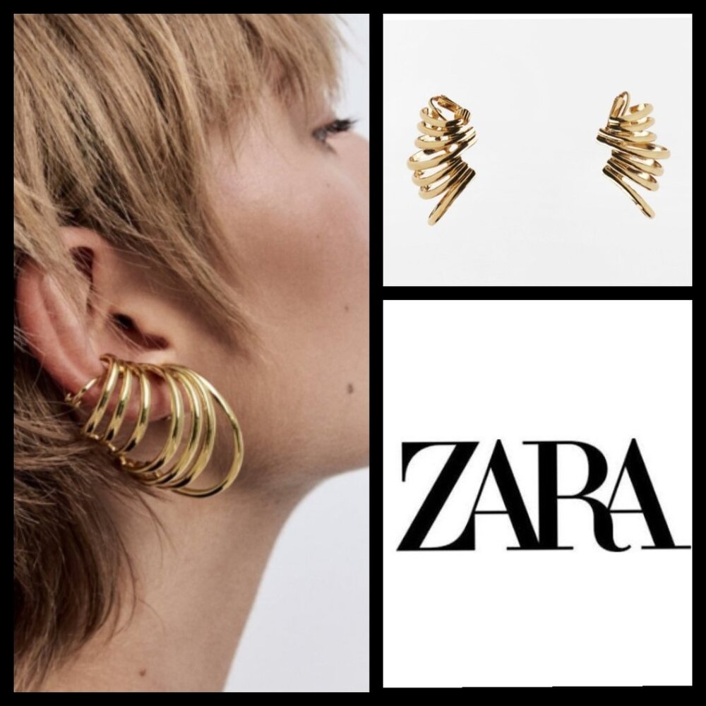 Zara - Gold Ear Cuff Earrings - NWT - Picture 13 of 14